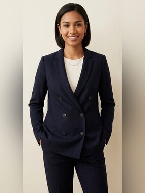 Zara Basic || woman’s dark navy blue blazer size small